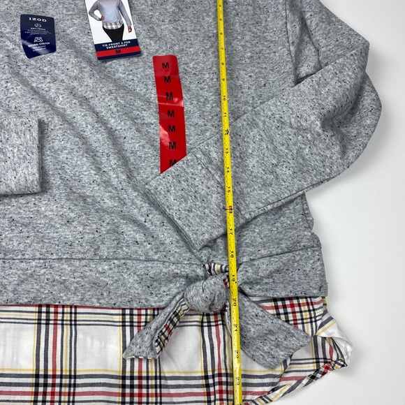 Izod Tie Front 2-Fer Sweatshirt NWT Size M Women’s - Picture 8 of 11